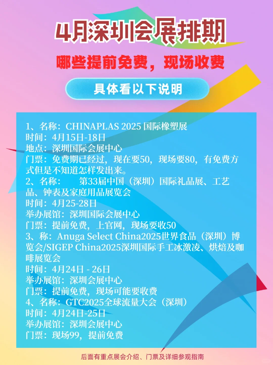 2025年4月深圳展会排期攻略含两馆