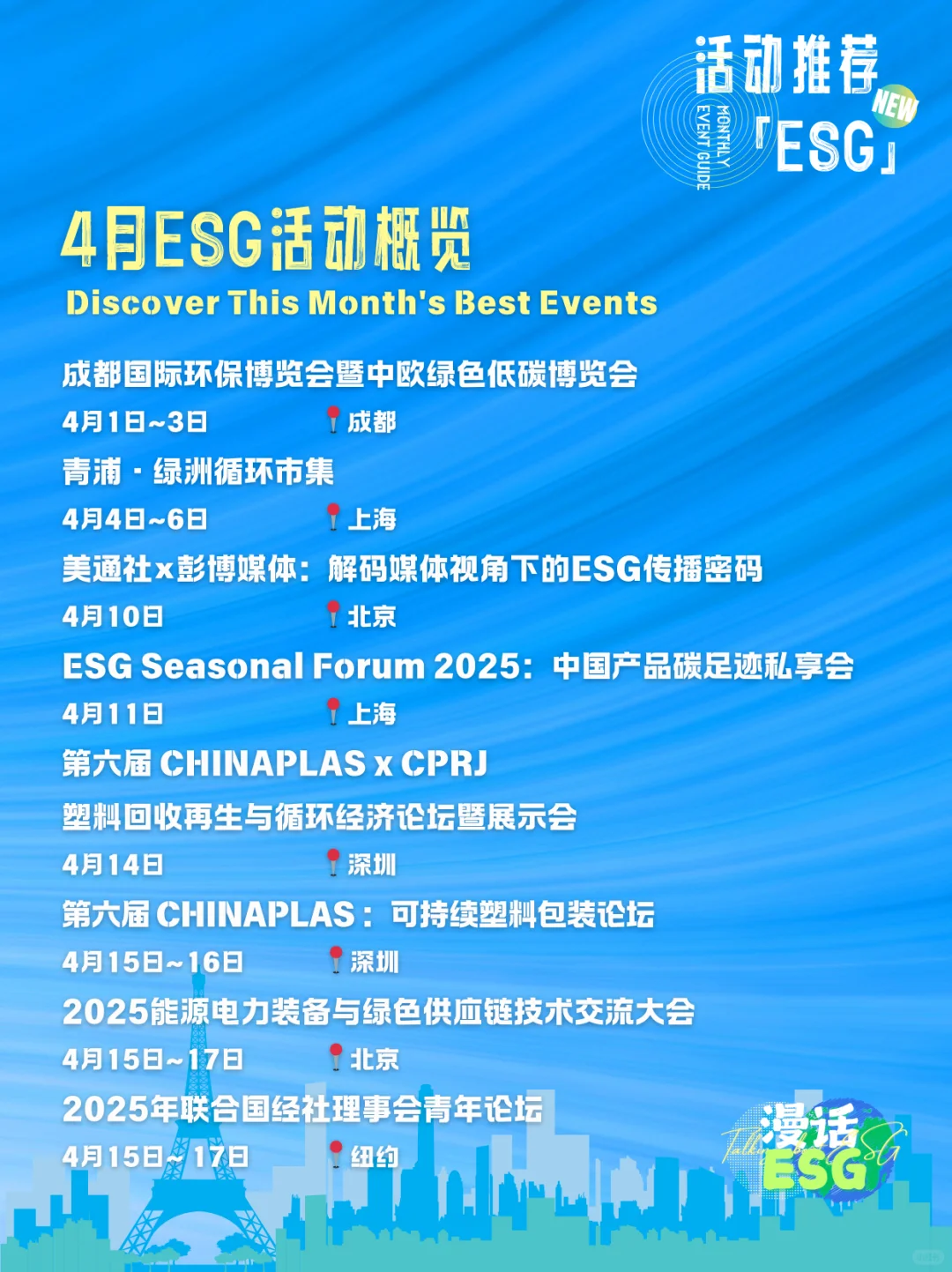 【下篇】2025年4月ESG活动指南