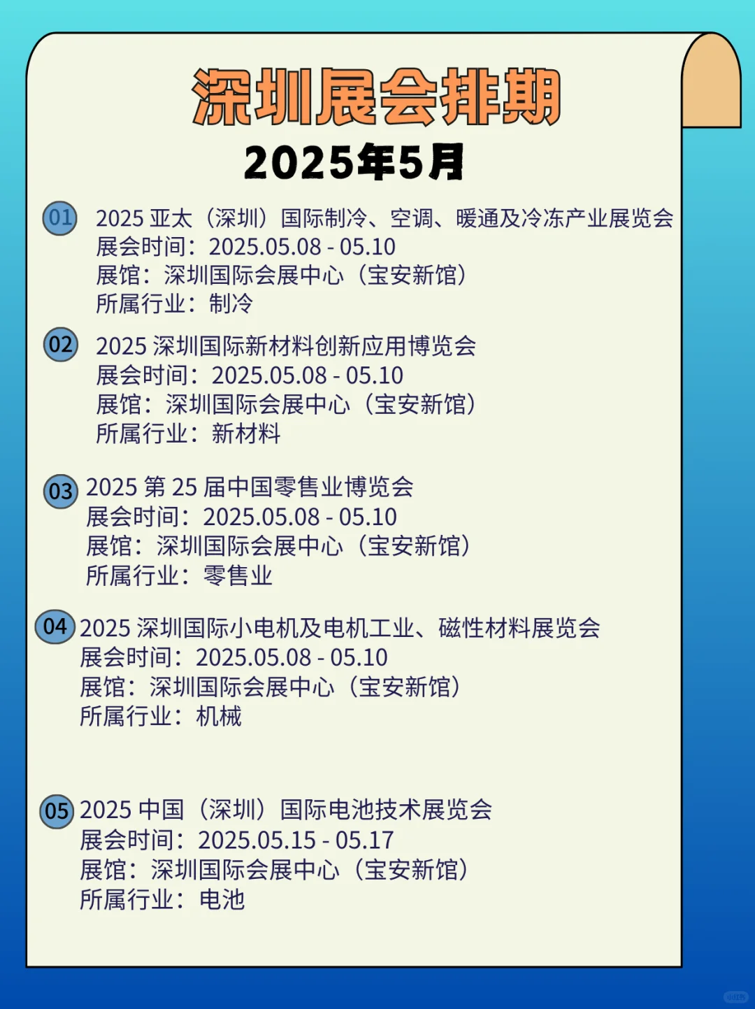 2025年深圳5月展会时间来啦