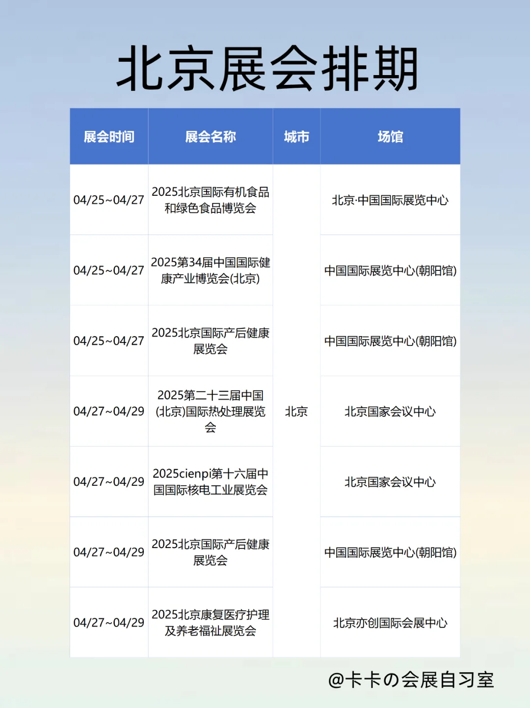 北京4月下旬展会盛宴来袭！