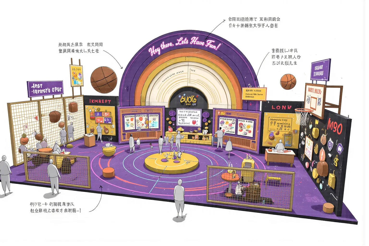 多图 | 撞色运动场户外快闪店，潮流游乐园