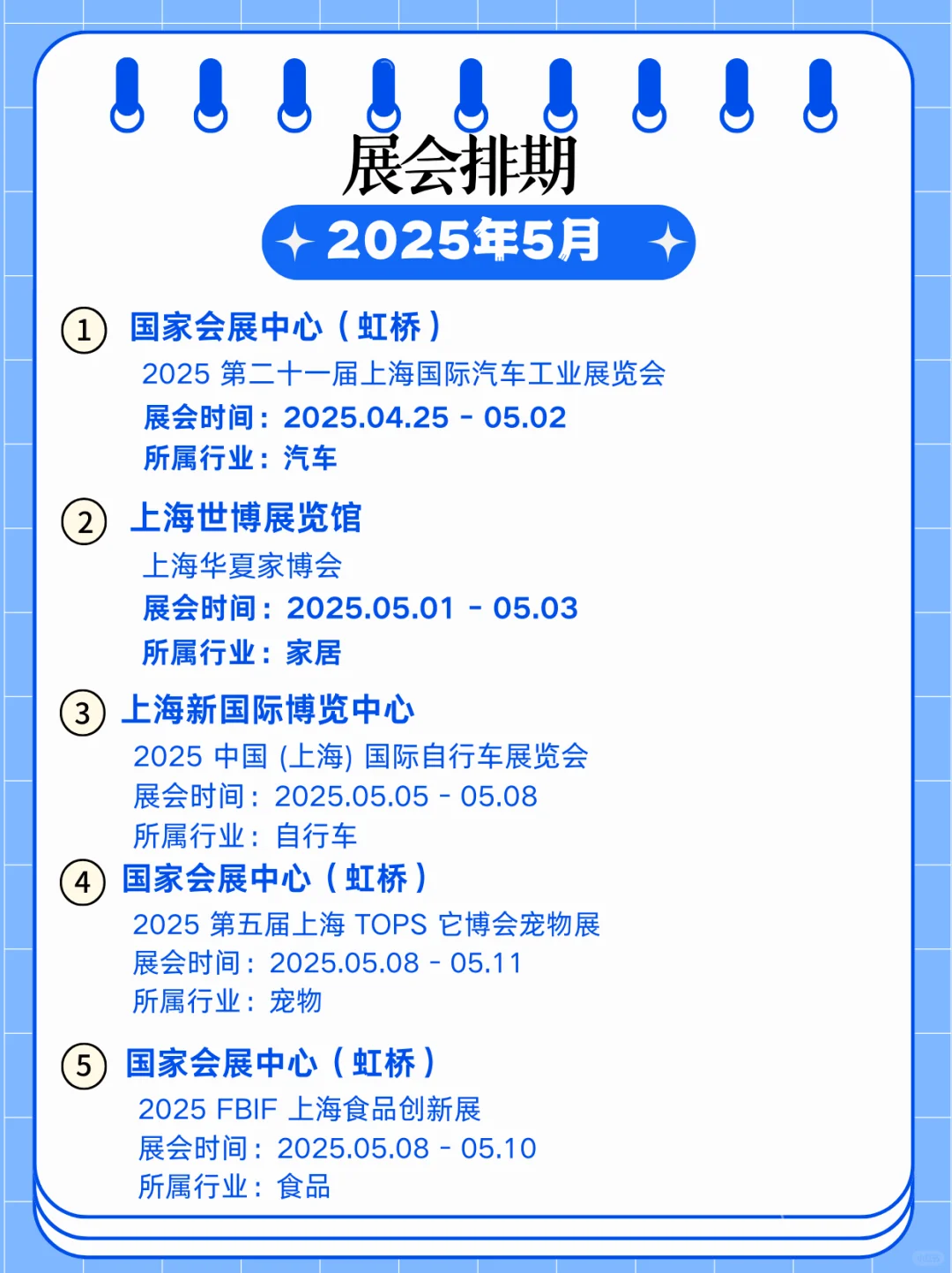 25年5月上海展会合集｜5月展会提前看?