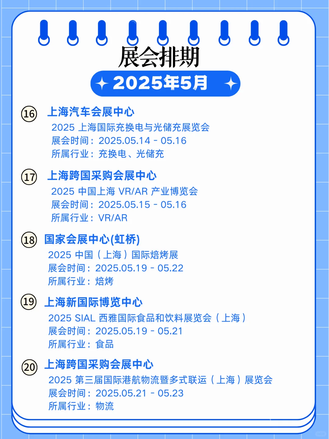 25年5月上海展会合集｜5月展会提前看?