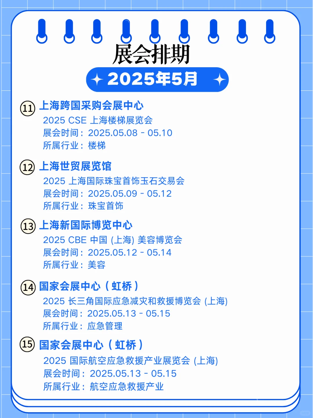 25年5月上海展会合集｜5月展会提前看?