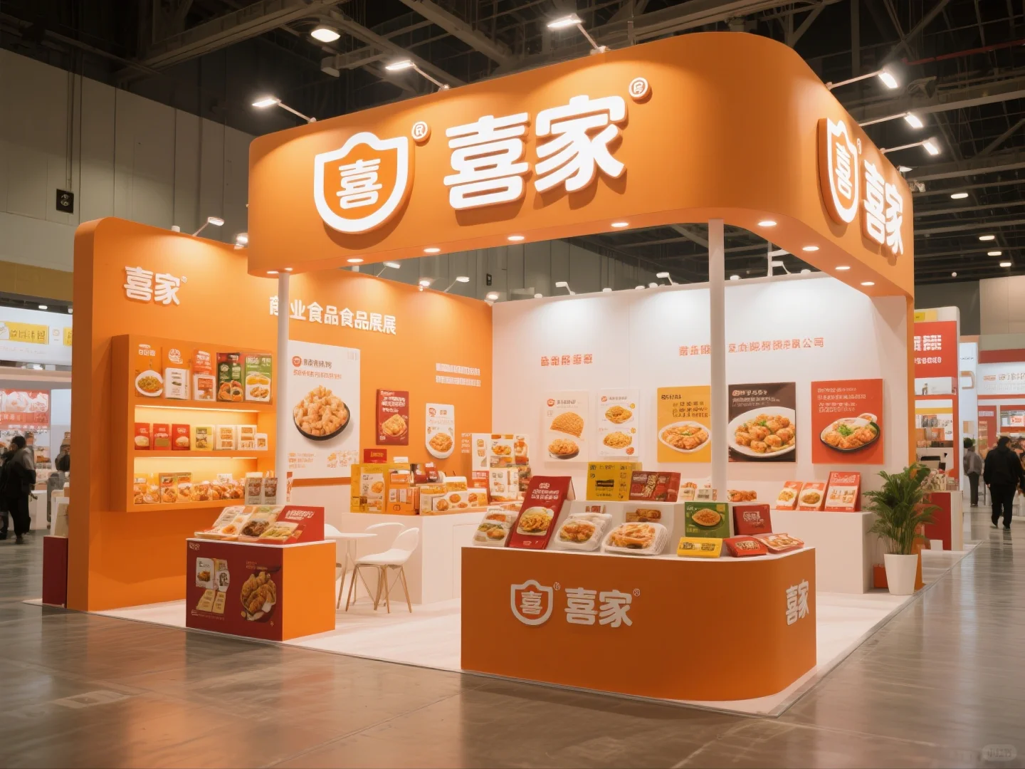 081｜挑战100天100套展台案例｜简易食品展位