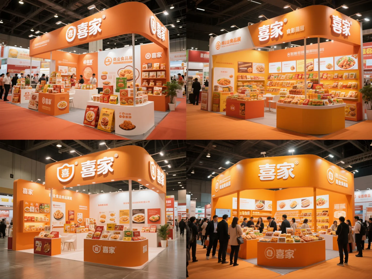 081｜挑战100天100套展台案例｜简易食品展位