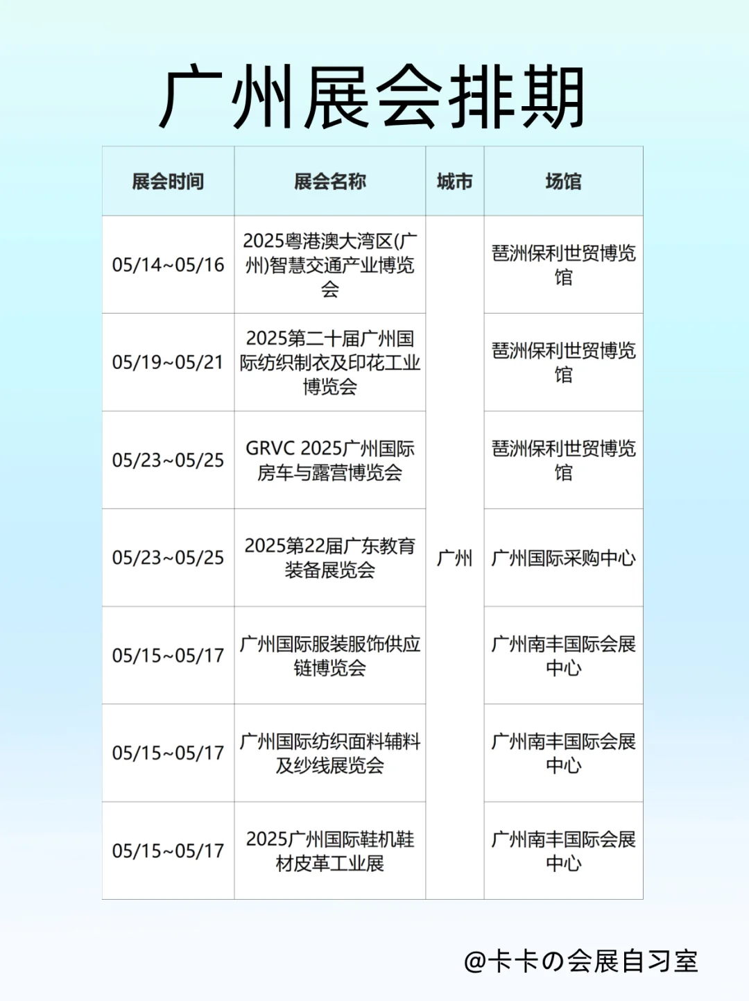 广州5月展会指南！承包你的周末&假期行程
