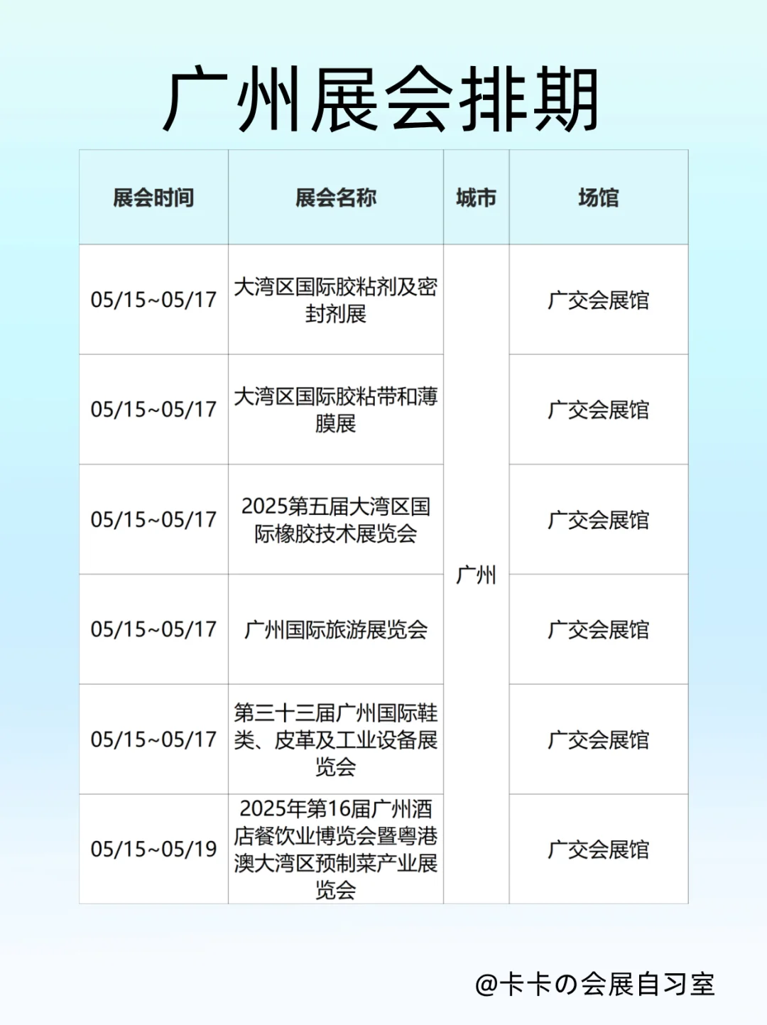 广州5月展会指南！承包你的周末&假期行程
