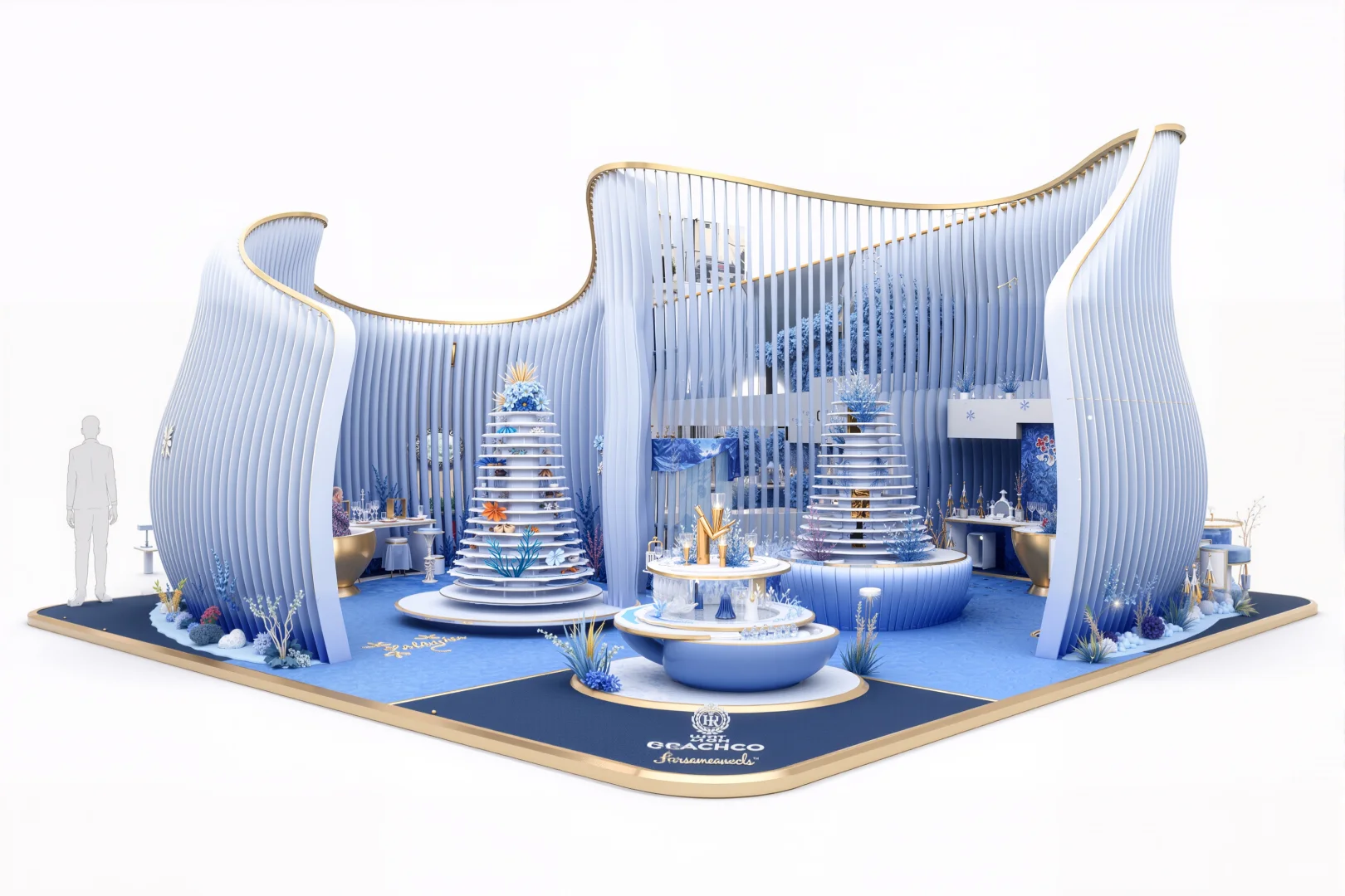 海洋秘境 | 波浪格栅海底世界主题快闪店