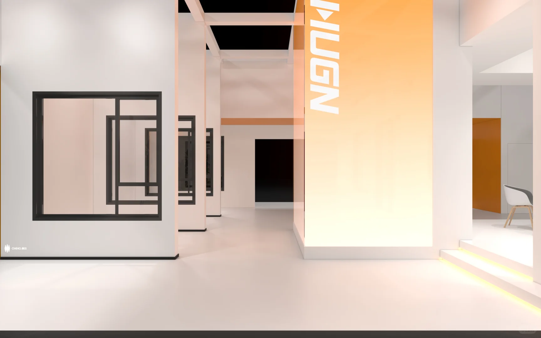 五金展台设计 | 橙白美学