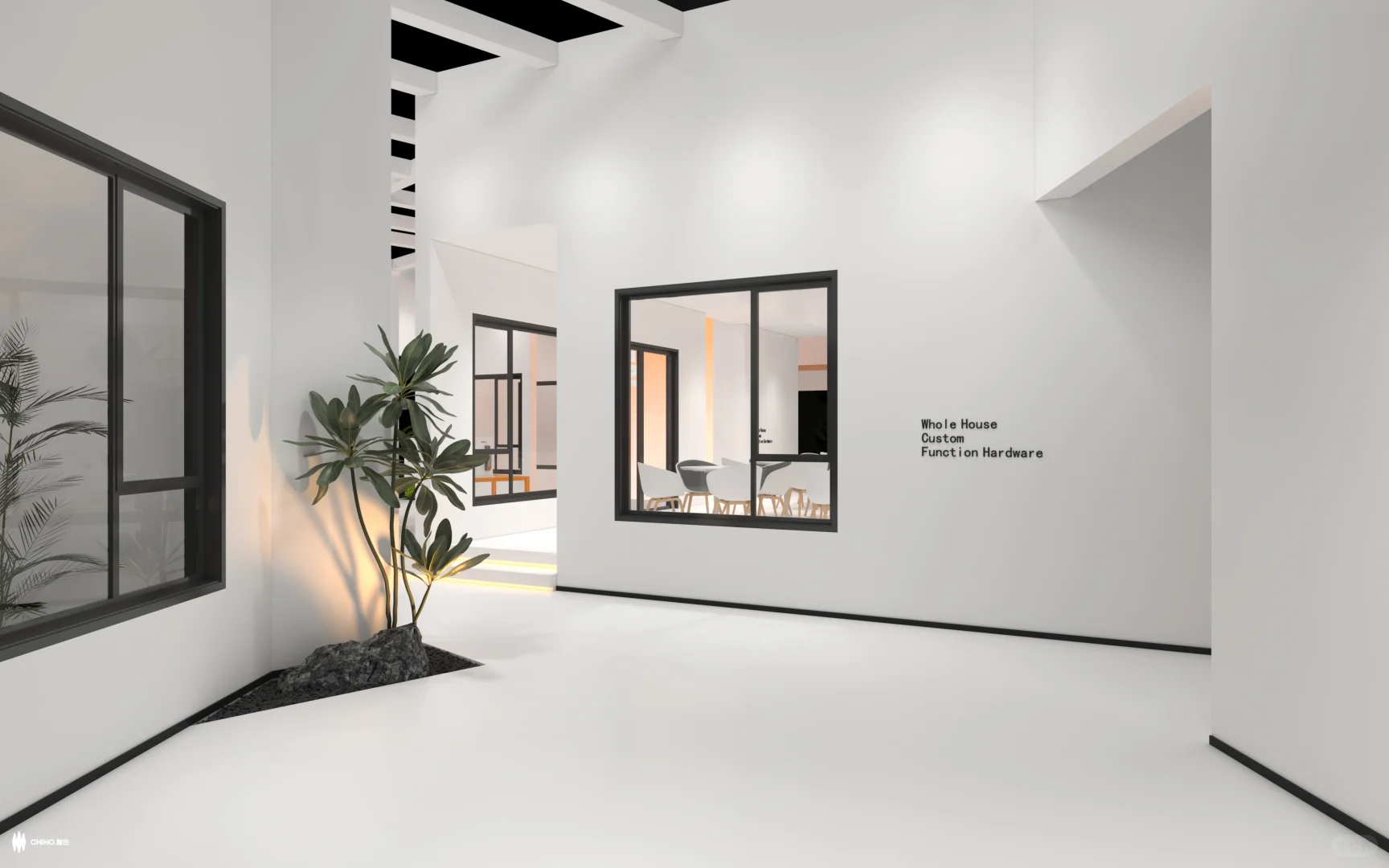 五金展台设计 | 橙白美学