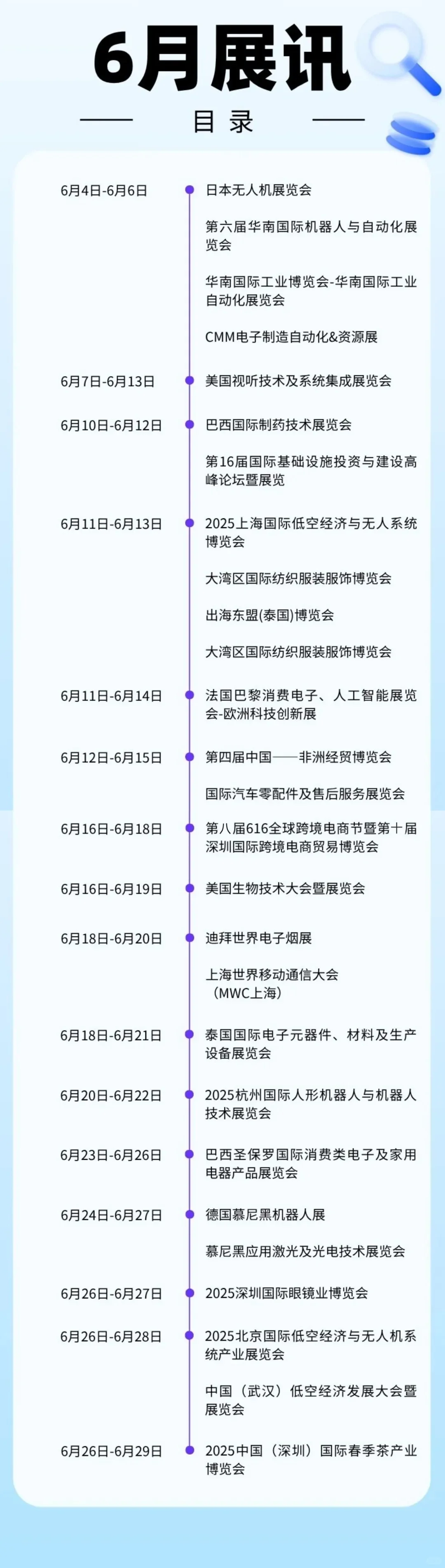 6月重点展会抢先看！