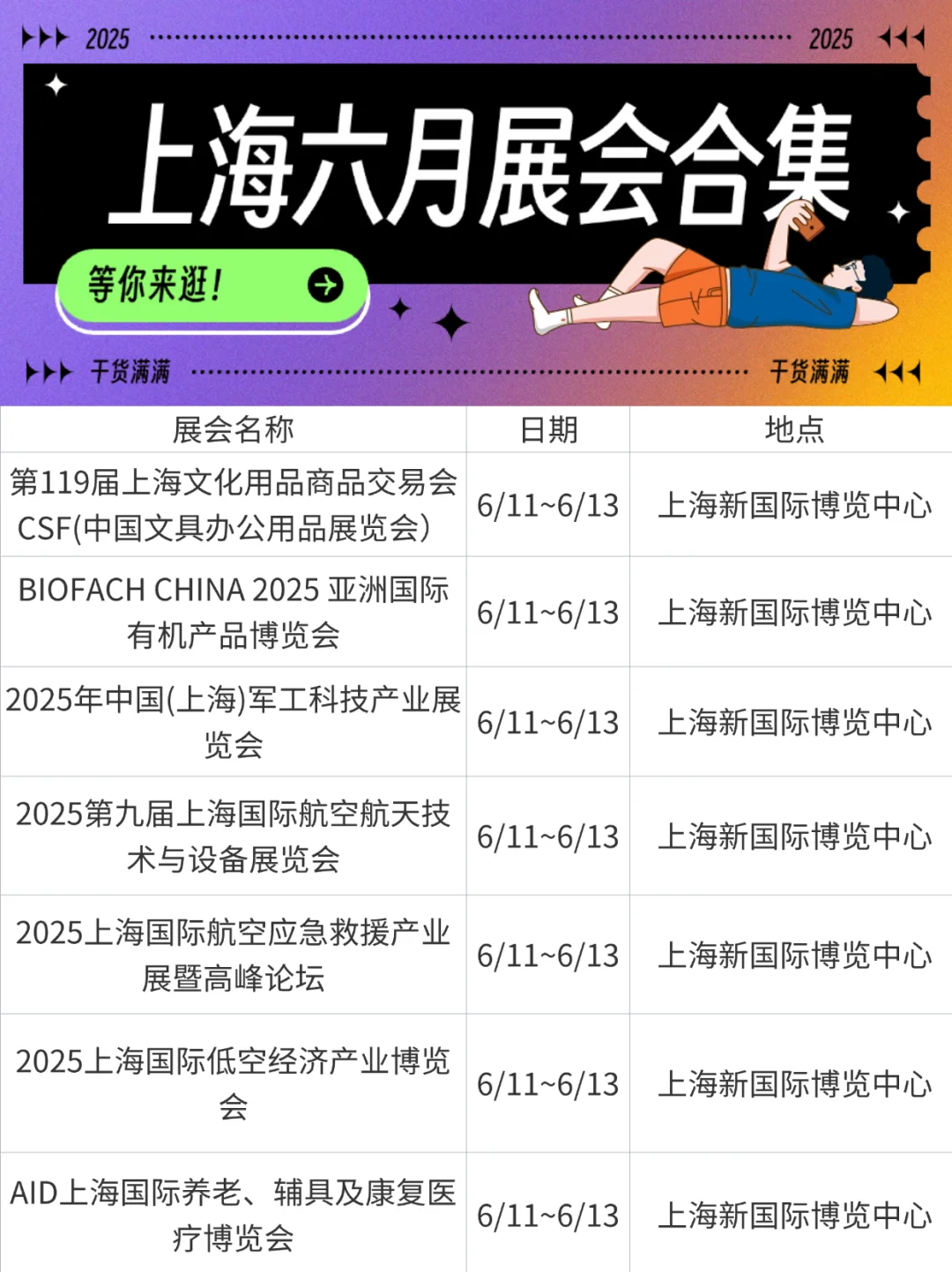 六月上海去哪儿？这些展会不容错过