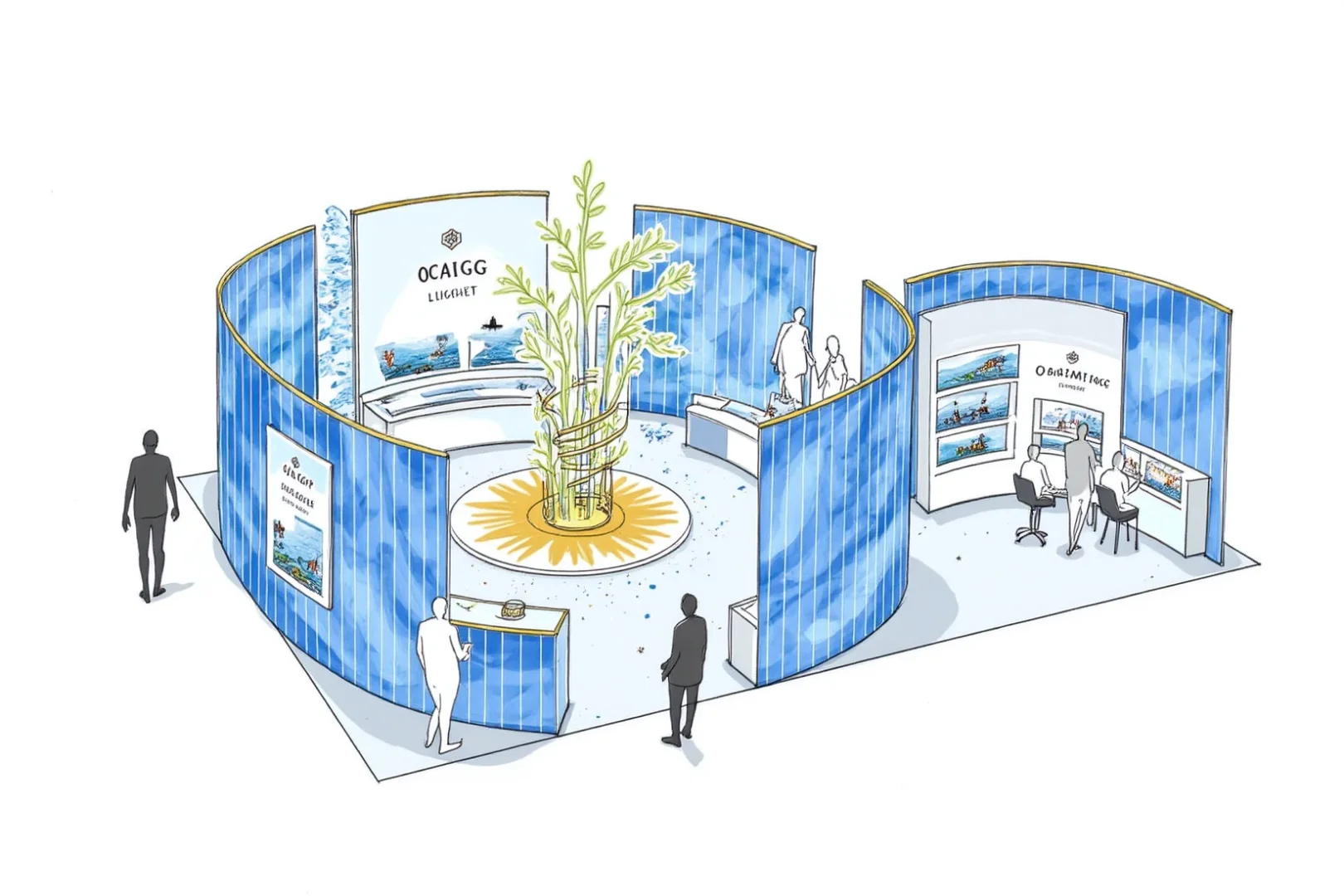 多图 | 深海绮梦，美妆海洋主题快闪店概念