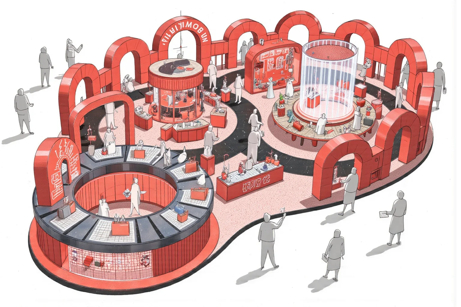 多图 | 隧道风快闪店设计，公共空间美学