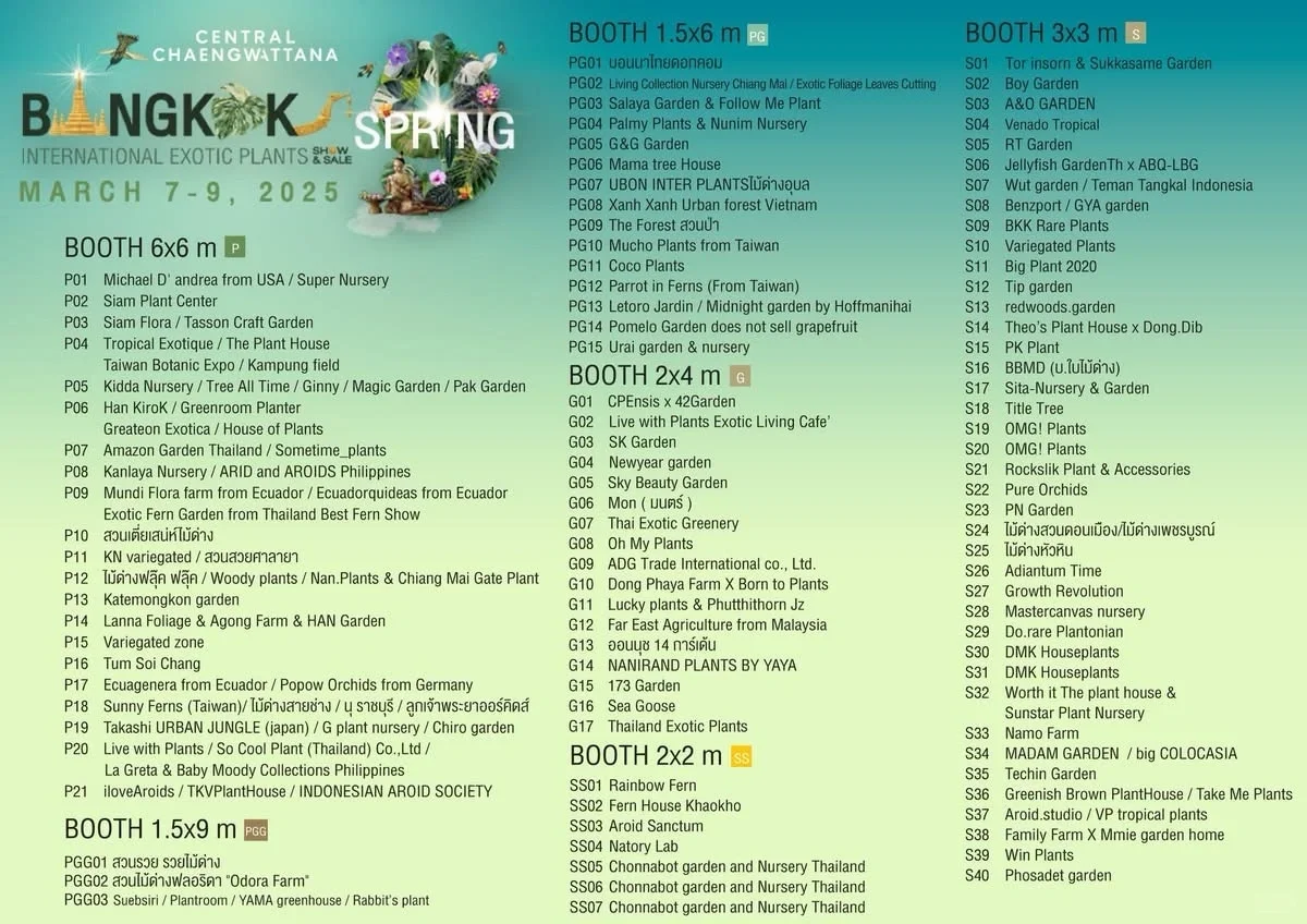资源资讯｜2025泰国奇异植物展，巡回站点公布