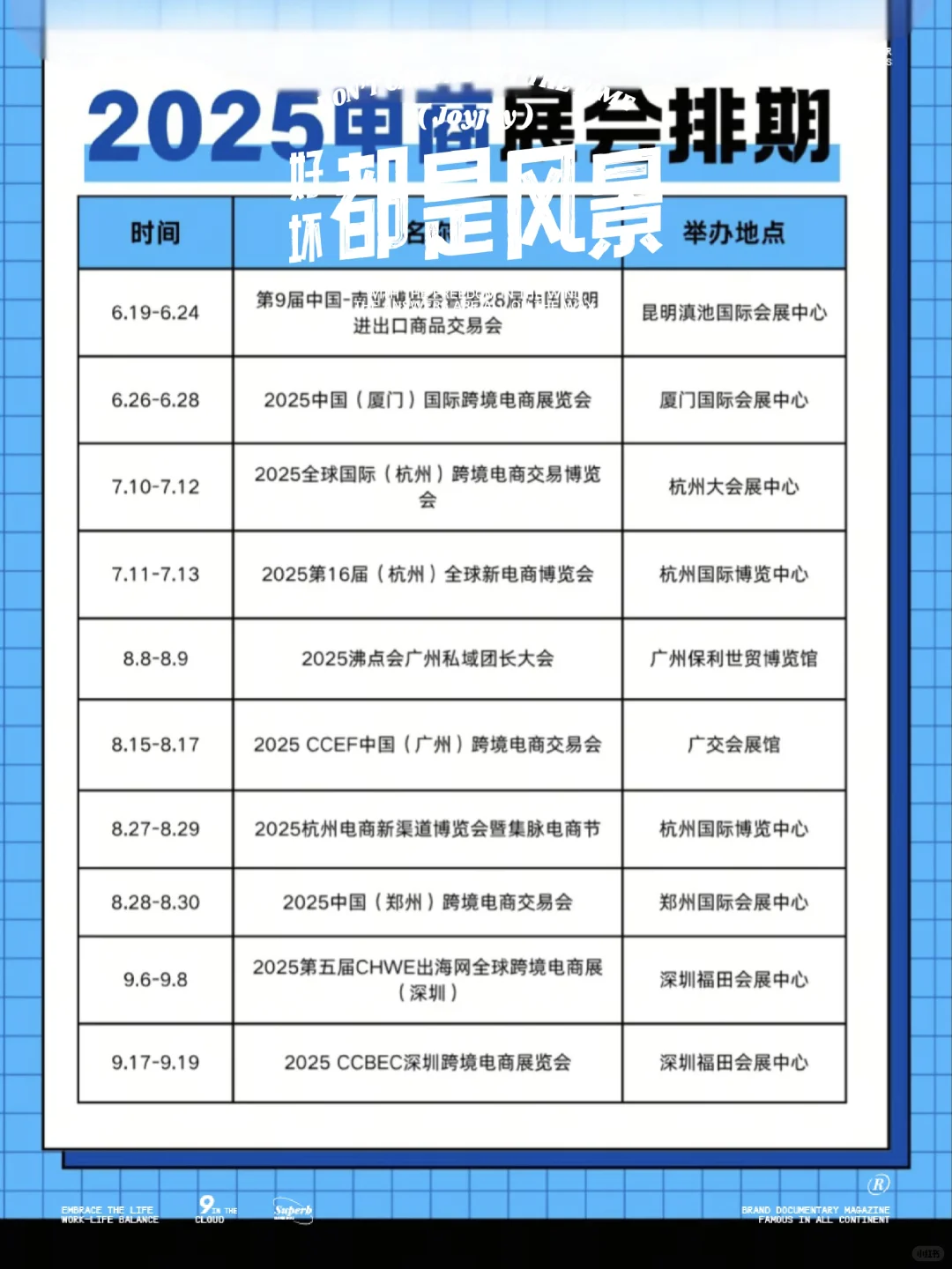 电商展会排期表