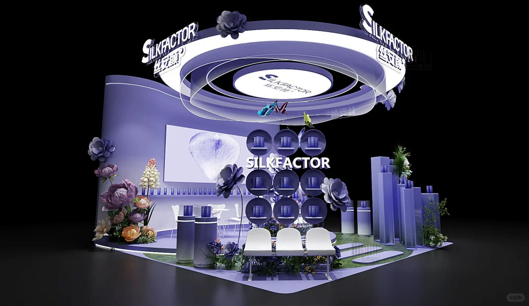 展会设计·美博会｜?紫色浪漫来袭！
