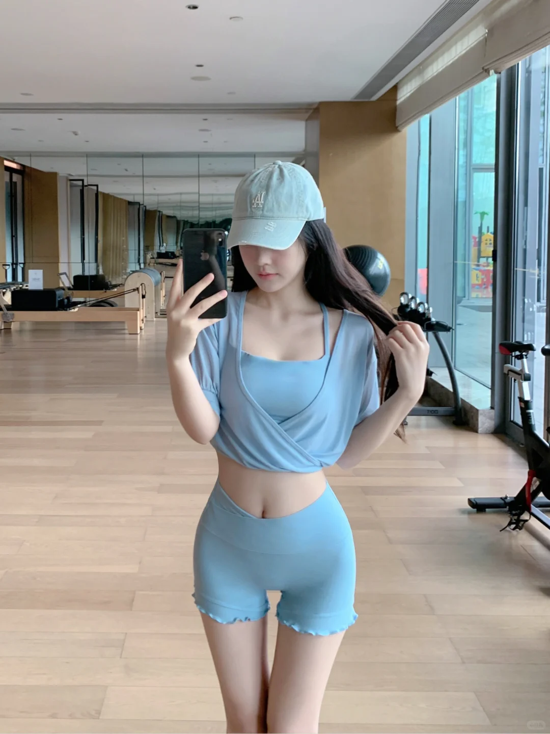 瑜伽服最好看的颜色就是baby蓝！没有之一！