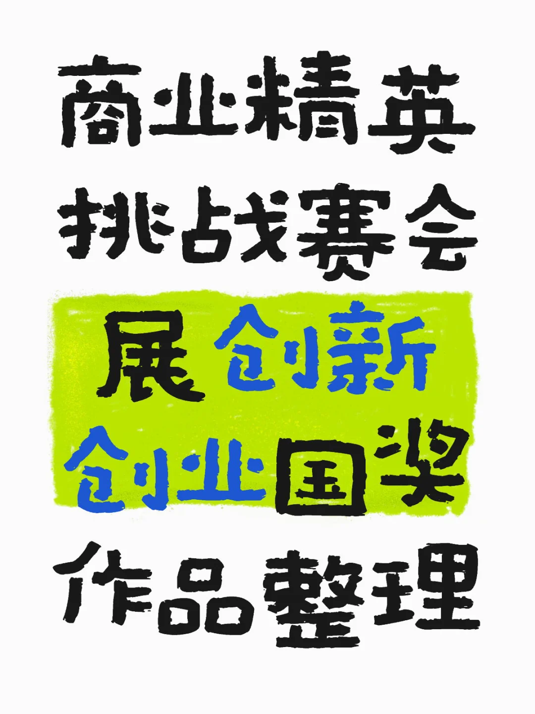 商业精英挑战赛会展创新创业作品❗️❗️❗️