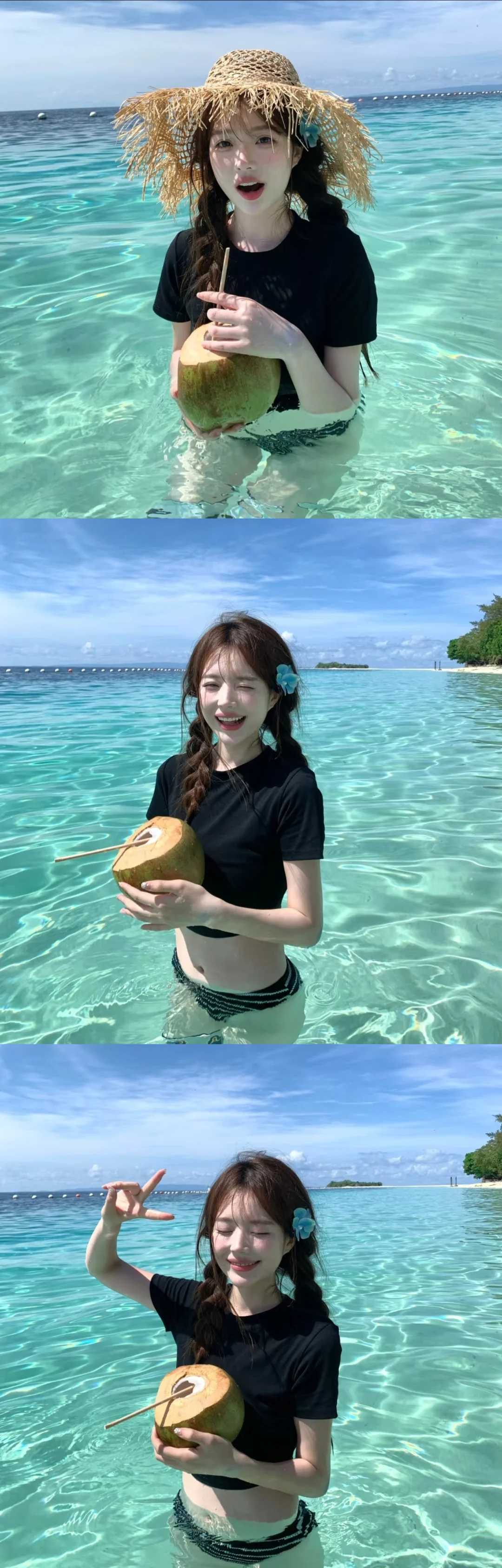?存一组海边拍照姿势?