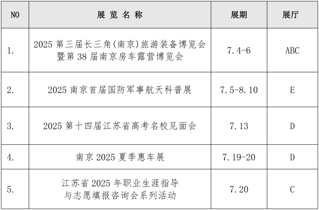 南京7月展会-南京国际展览中心