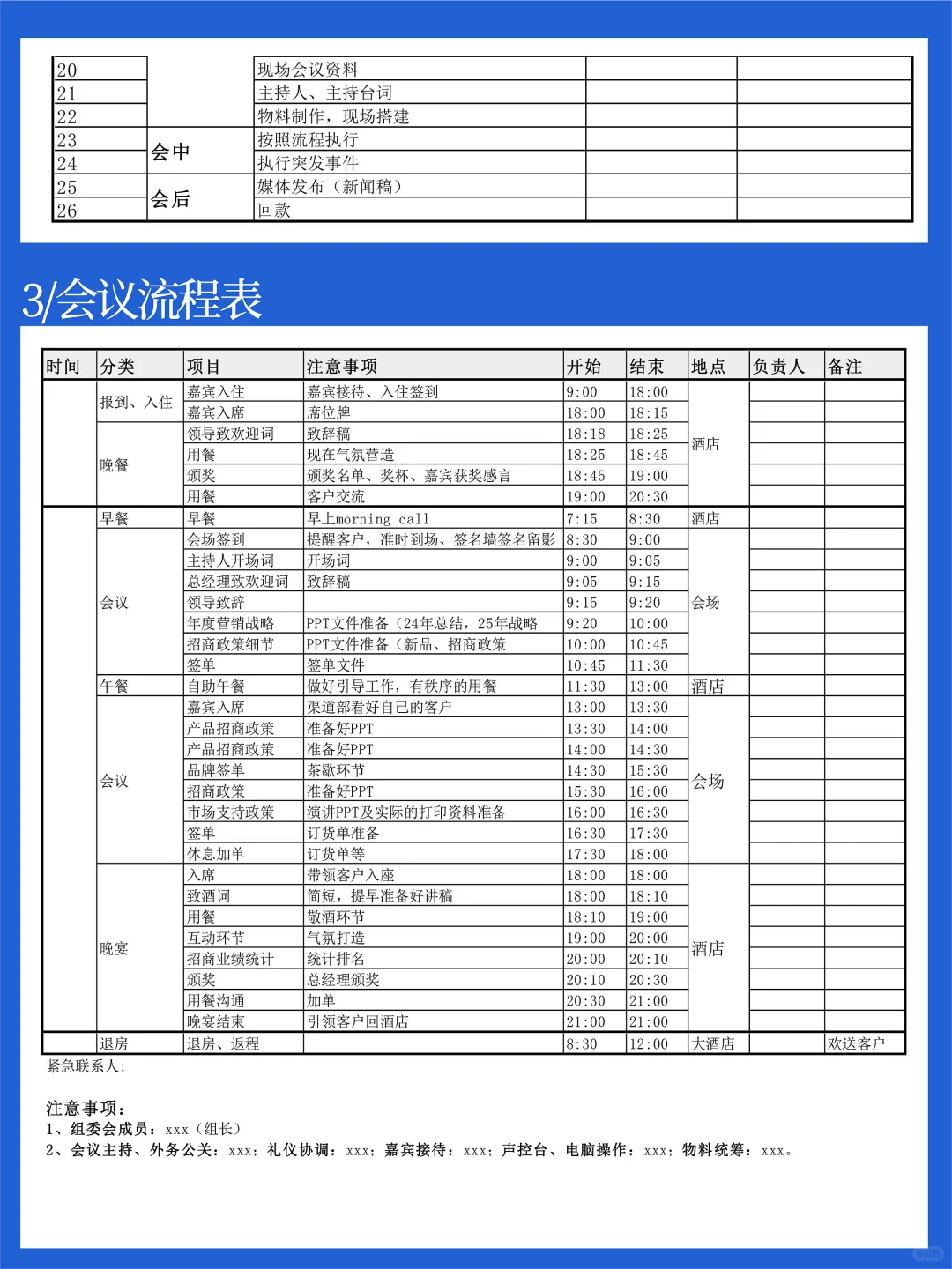 告别无效会议！招商会议活动流程策划方案