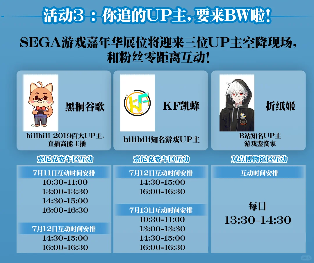 SEGA嘉年华BW空降BW2025！