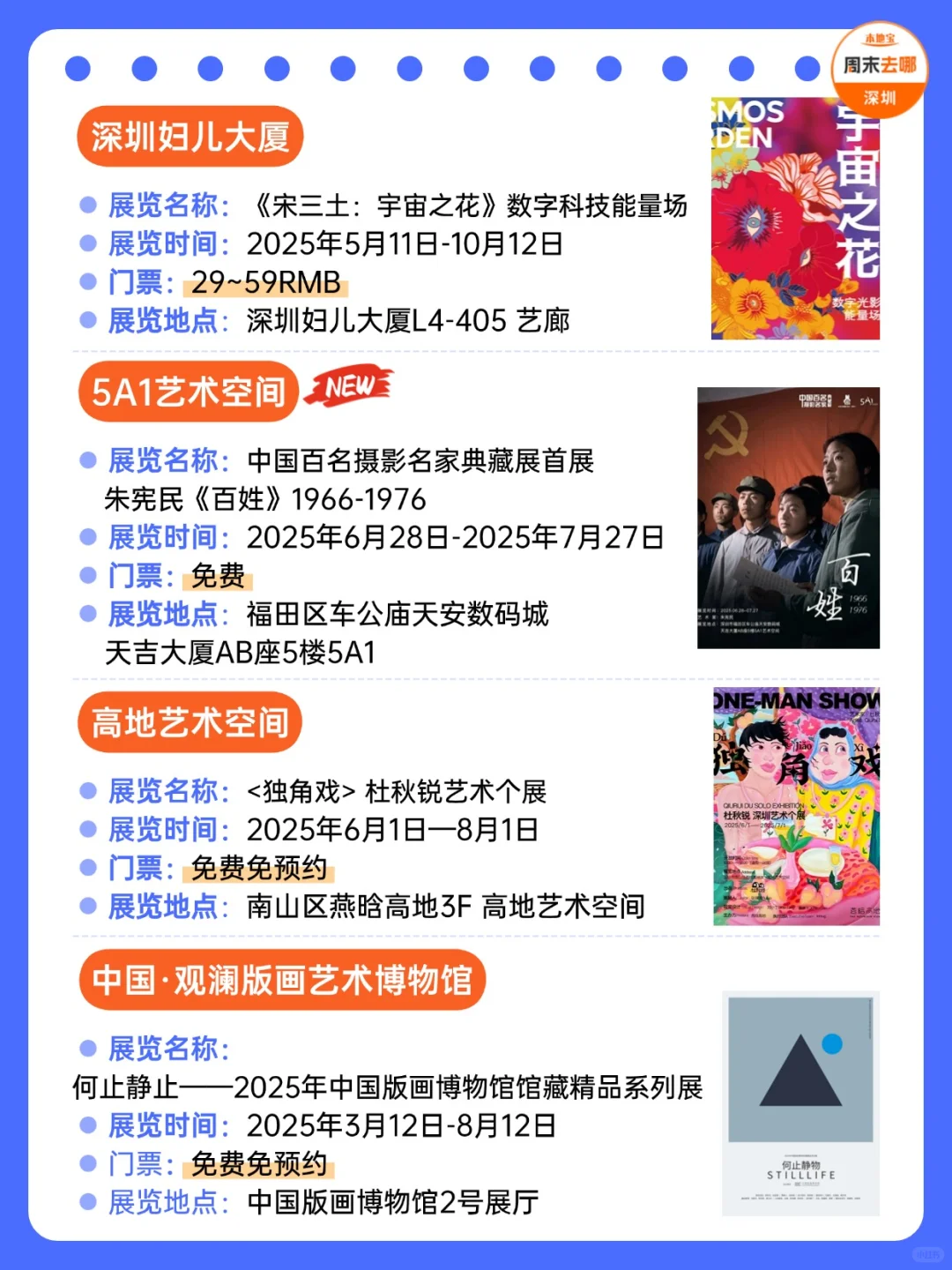 深圳7月展览推荐！汇总71个！好多免费！