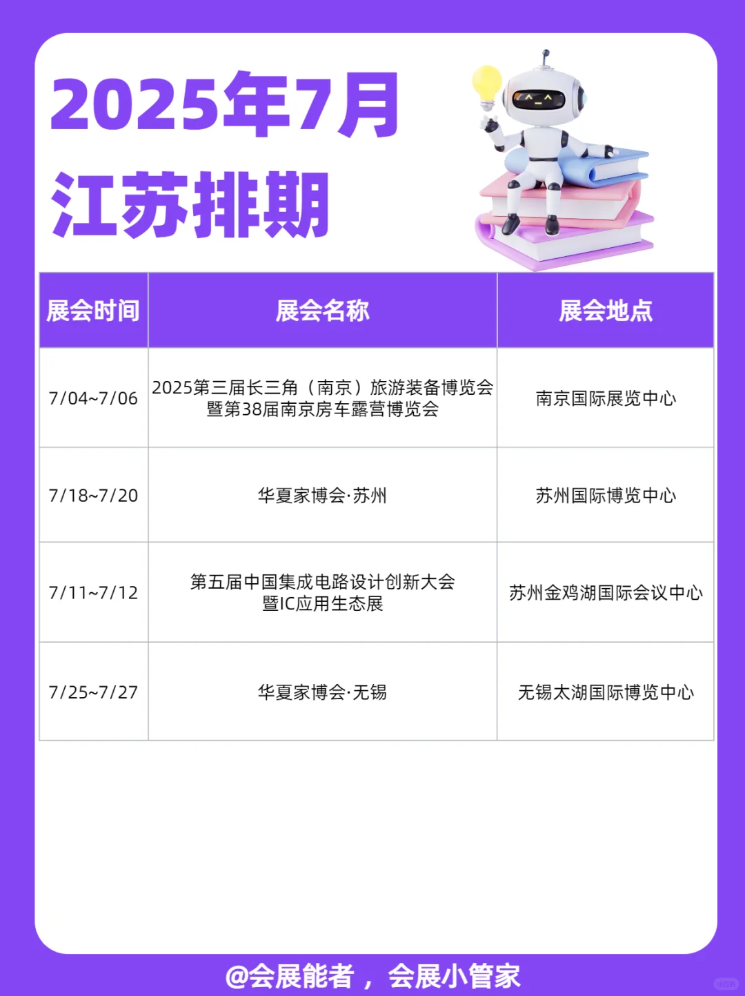 7月浙江&江苏展会排期来咯~