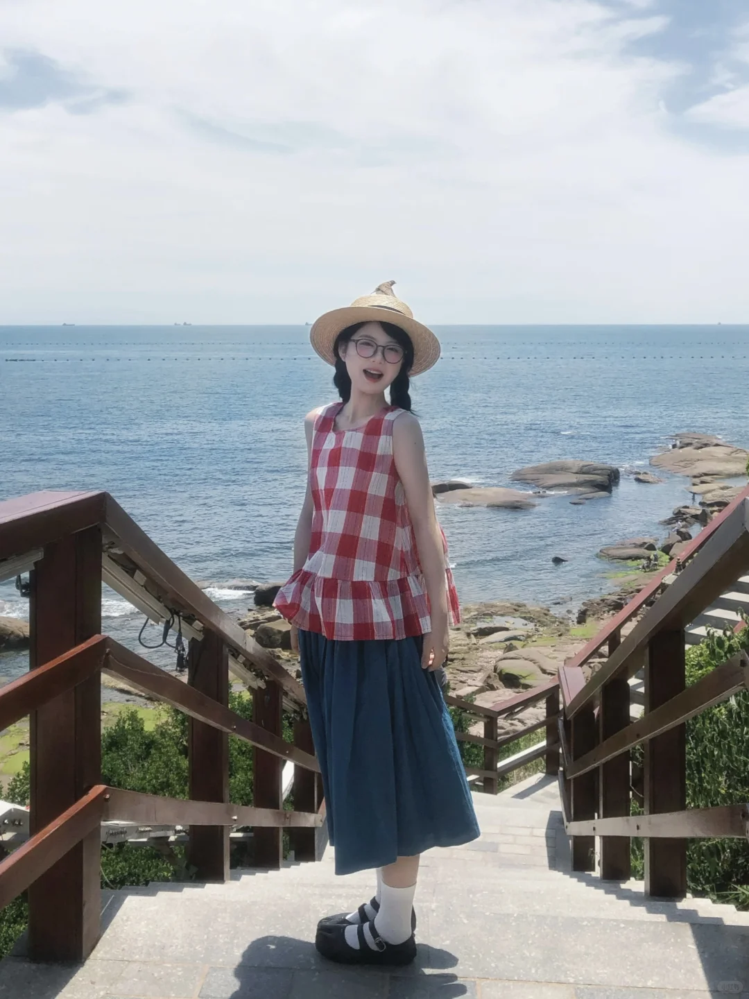 日系少女的海边日记?风一吹裙摆全是氛围感