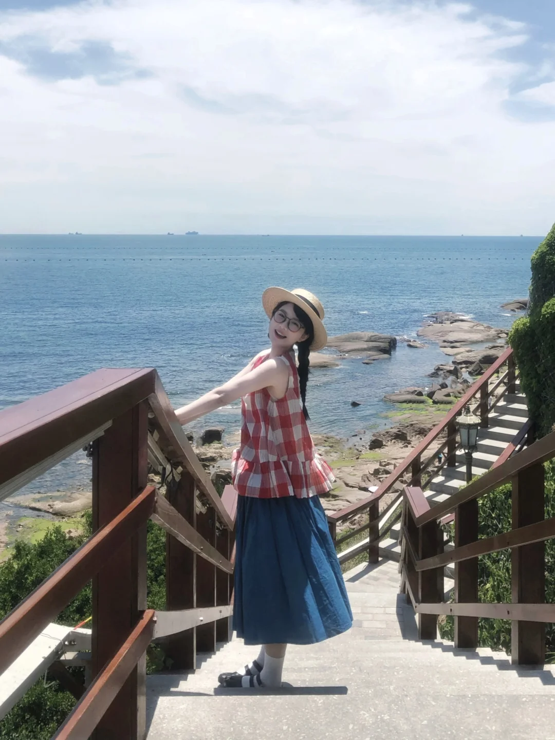 日系少女的海边日记?风一吹裙摆全是氛围感
