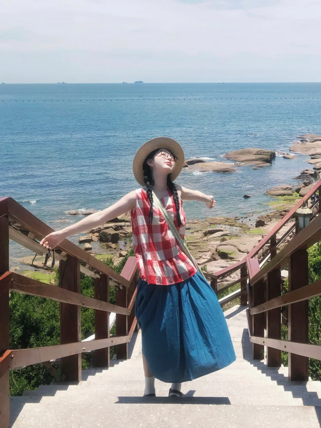 日系少女的海边日记?风一吹裙摆全是氛围感