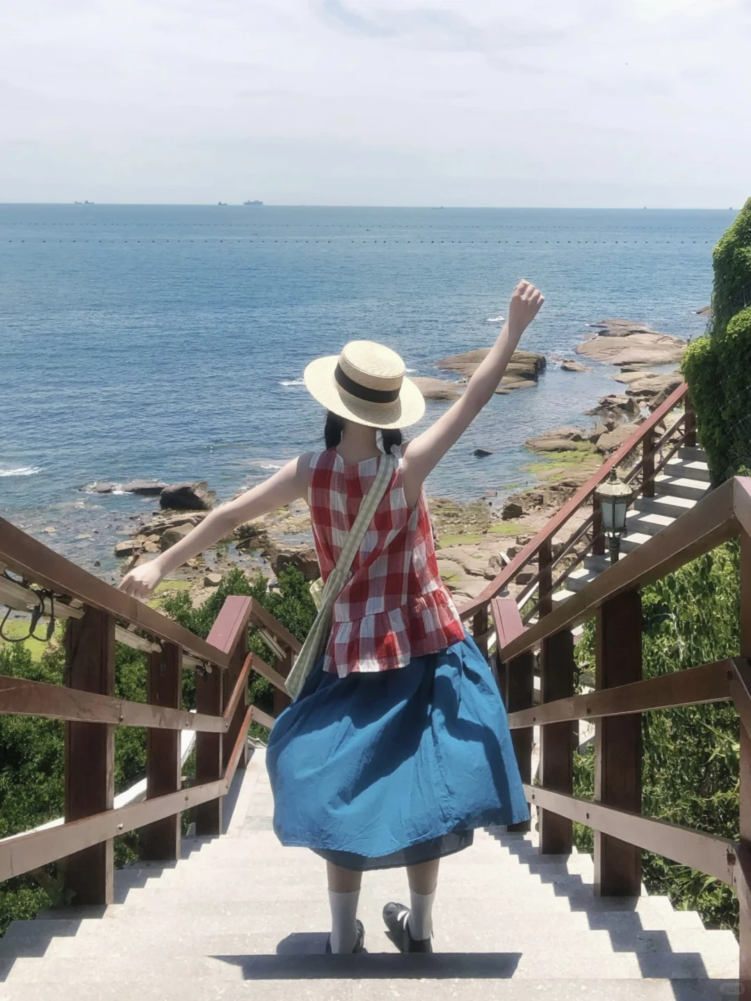 日系少女的海边日记?风一吹裙摆全是氛围感