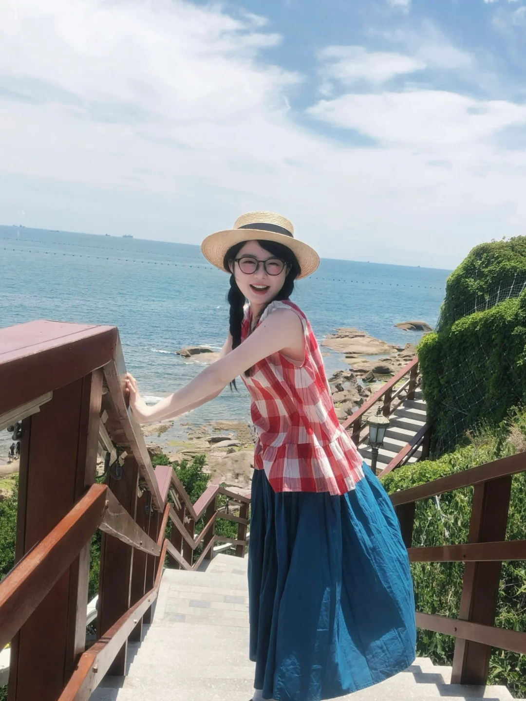 日系少女的海边日记?风一吹裙摆全是氛围感