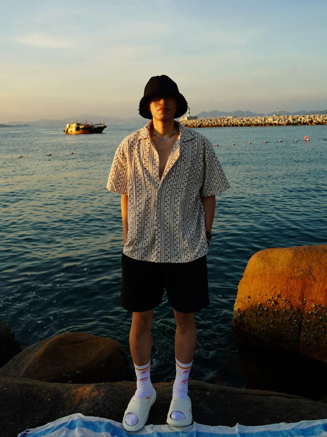 OOTD?️终于看到海边的日落