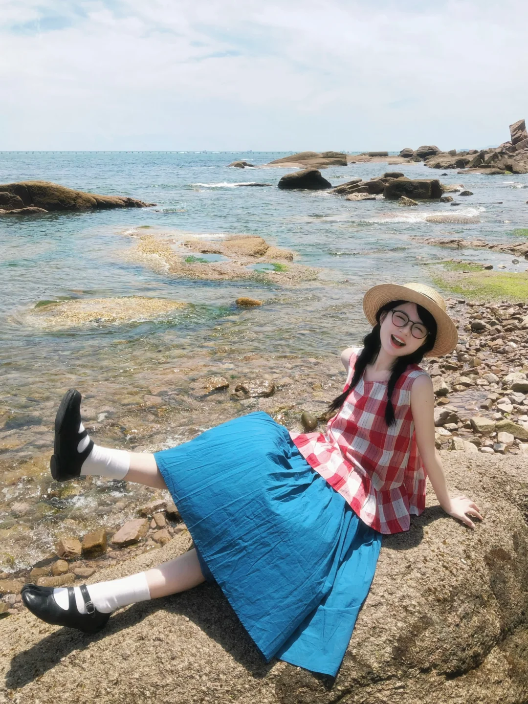 日系少女的海边日记?风一吹裙摆全是氛围感