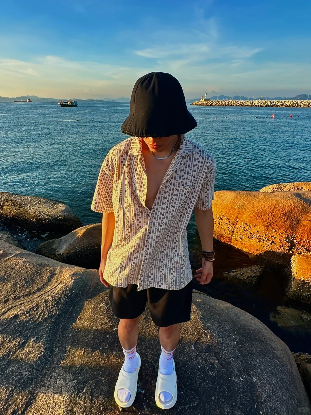 OOTD?️终于看到海边的日落