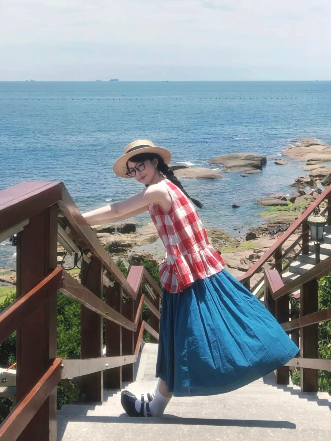 日系少女的海边日记?风一吹裙摆全是氛围感