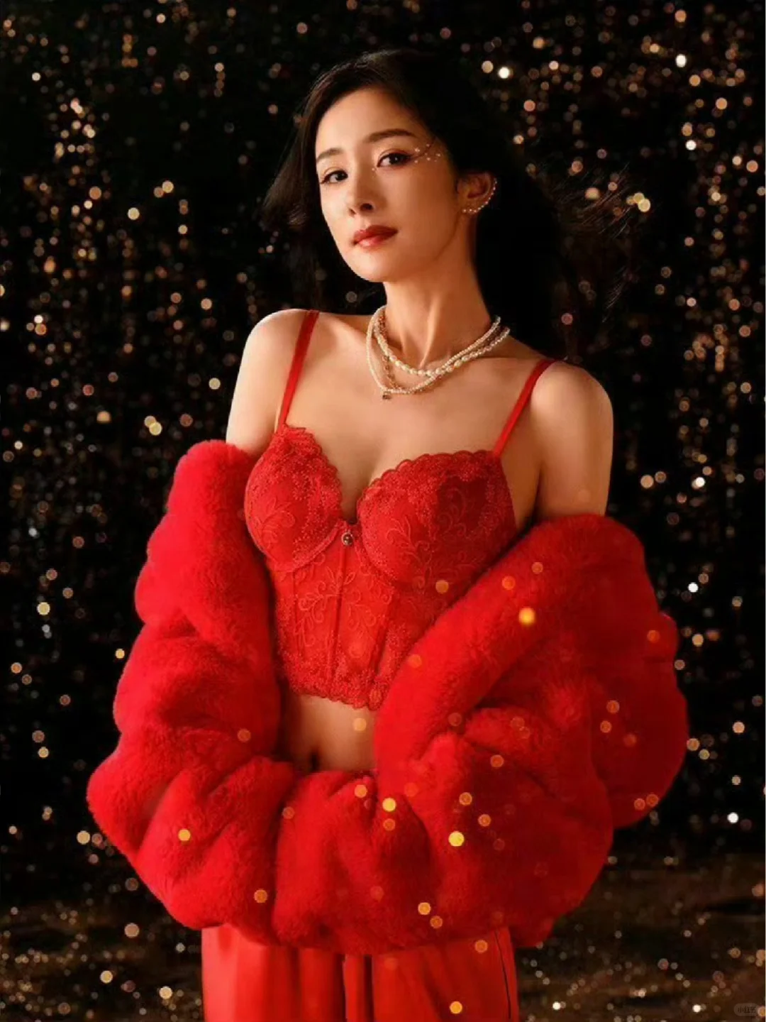 盘点一期杨幂红色服装穿搭