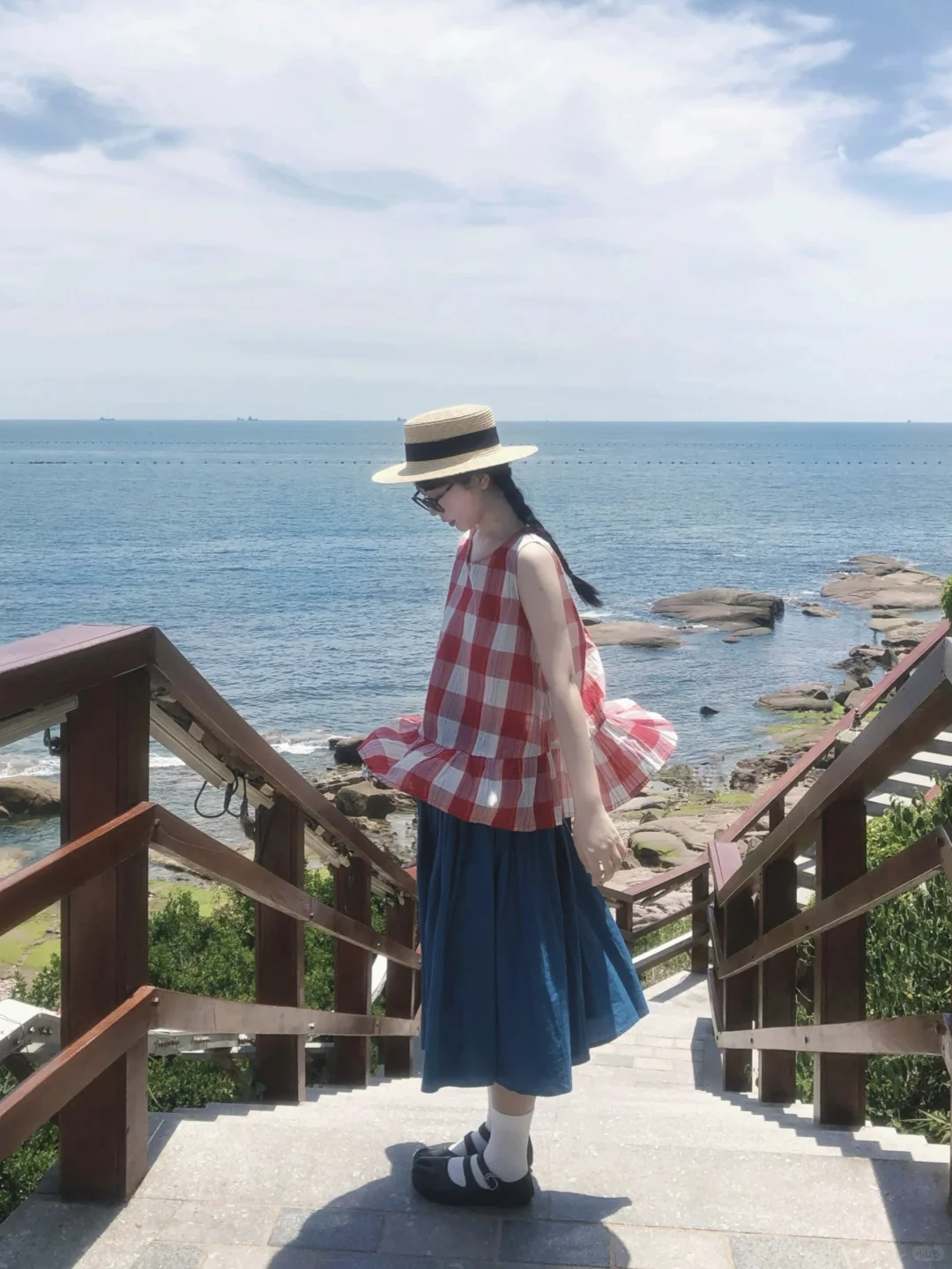 日系少女的海边日记?风一吹裙摆全是氛围感