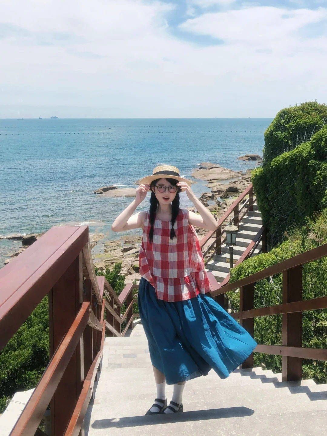 日系少女的海边日记?风一吹裙摆全是氛围感