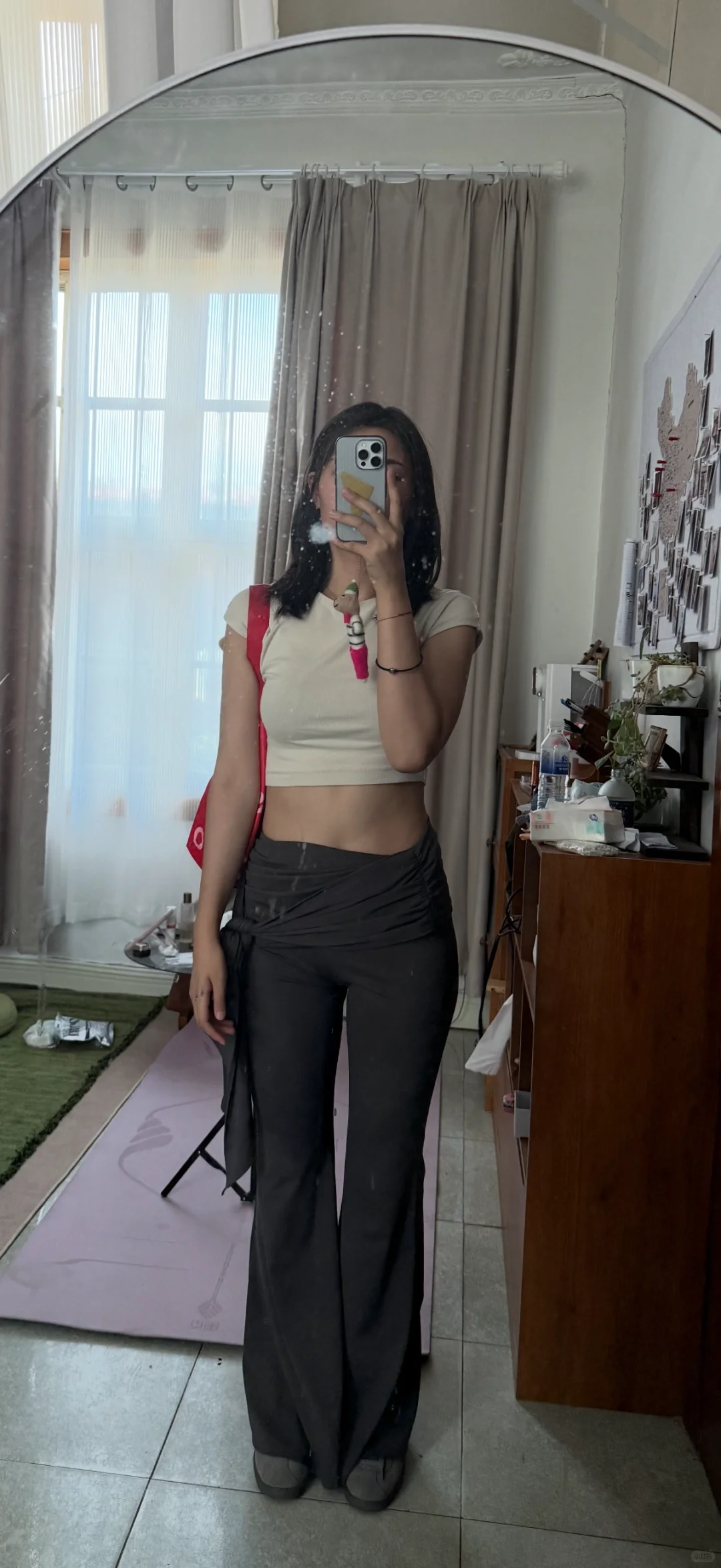 今天的瑜伽服穿搭～