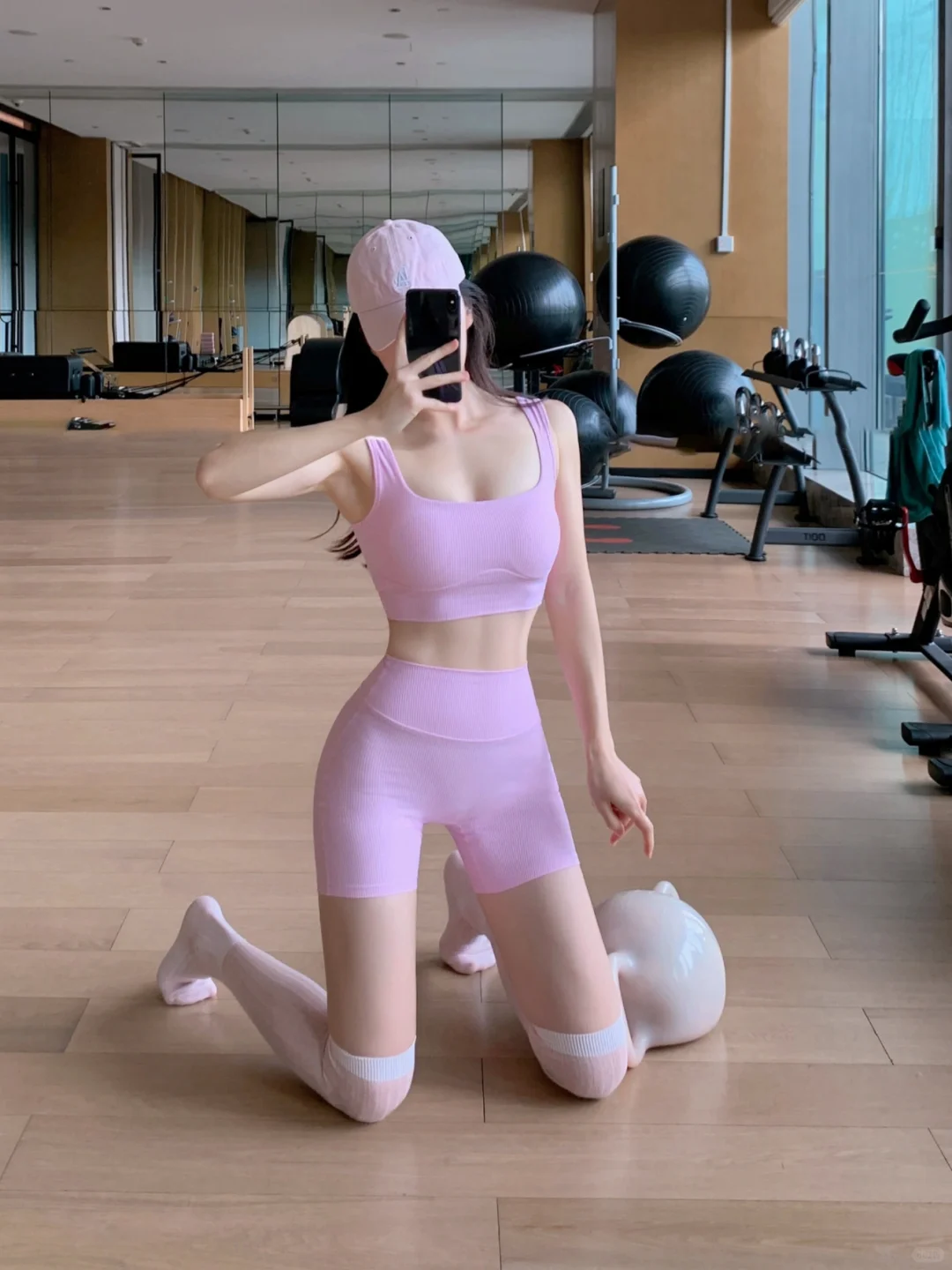 ?这套夏日少女粉真的好看哭了?瑜伽服推荐