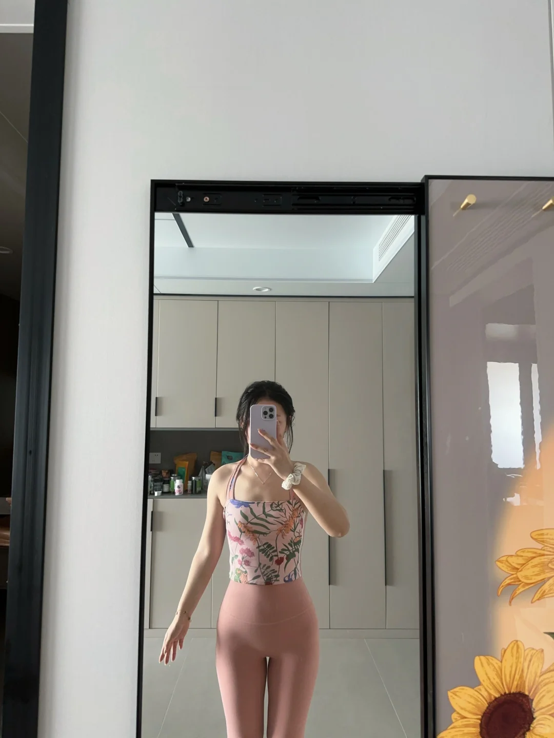 瑜伽服分享～穿粉粉花花的练习更有动力！