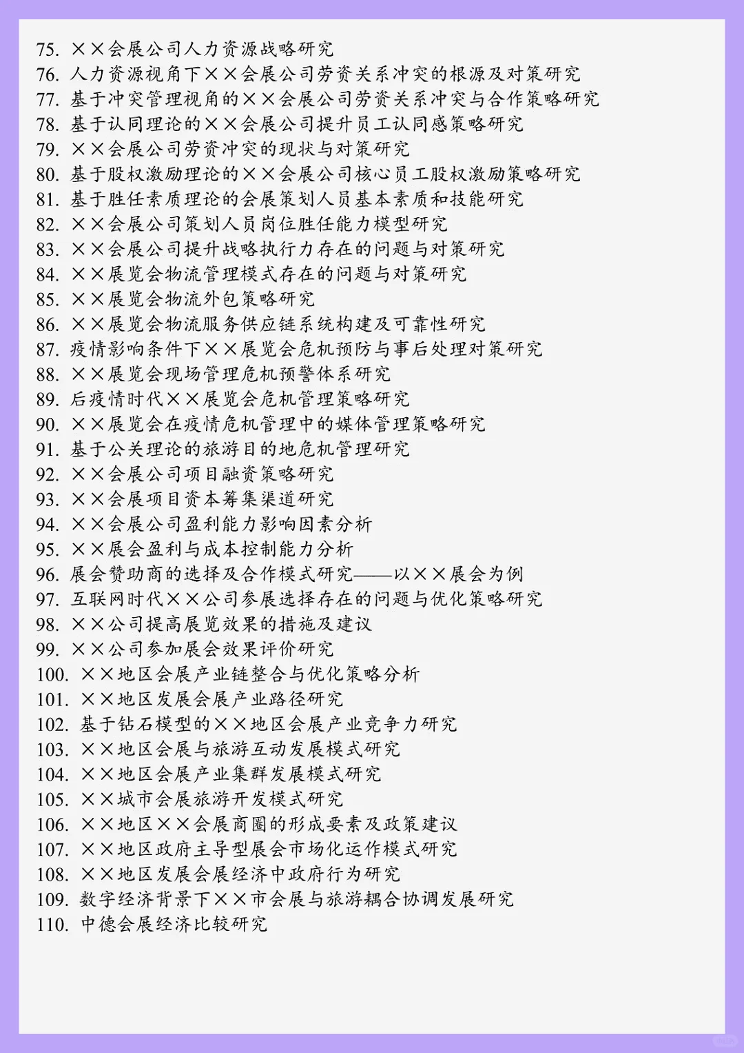 2025年会展策划与管理论文选题分享！