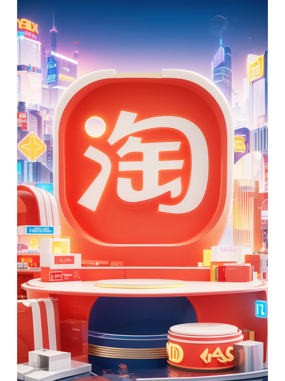 AIGC丨大促展台