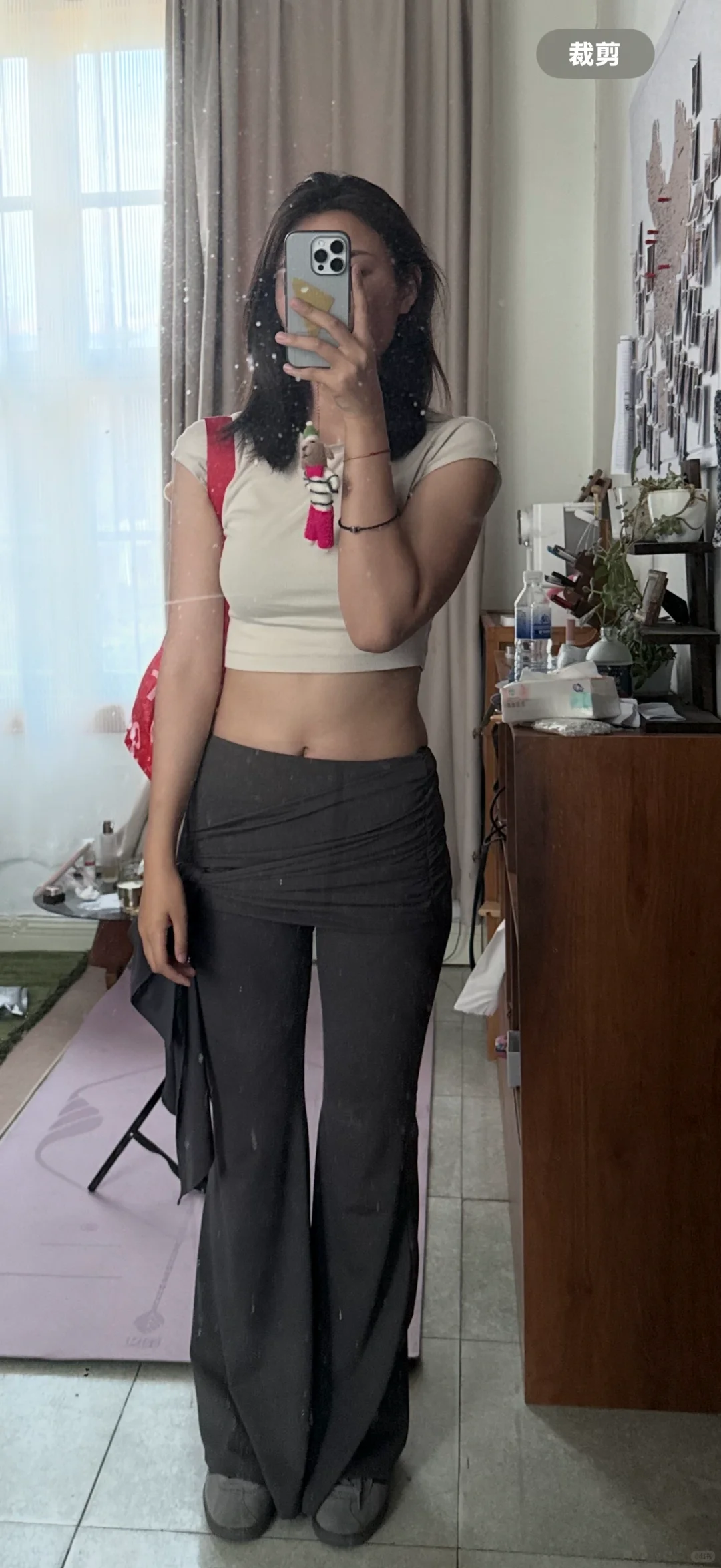 今天的瑜伽服穿搭～
