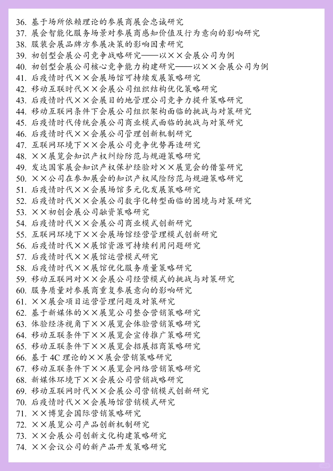 2025年会展策划与管理论文选题分享！
