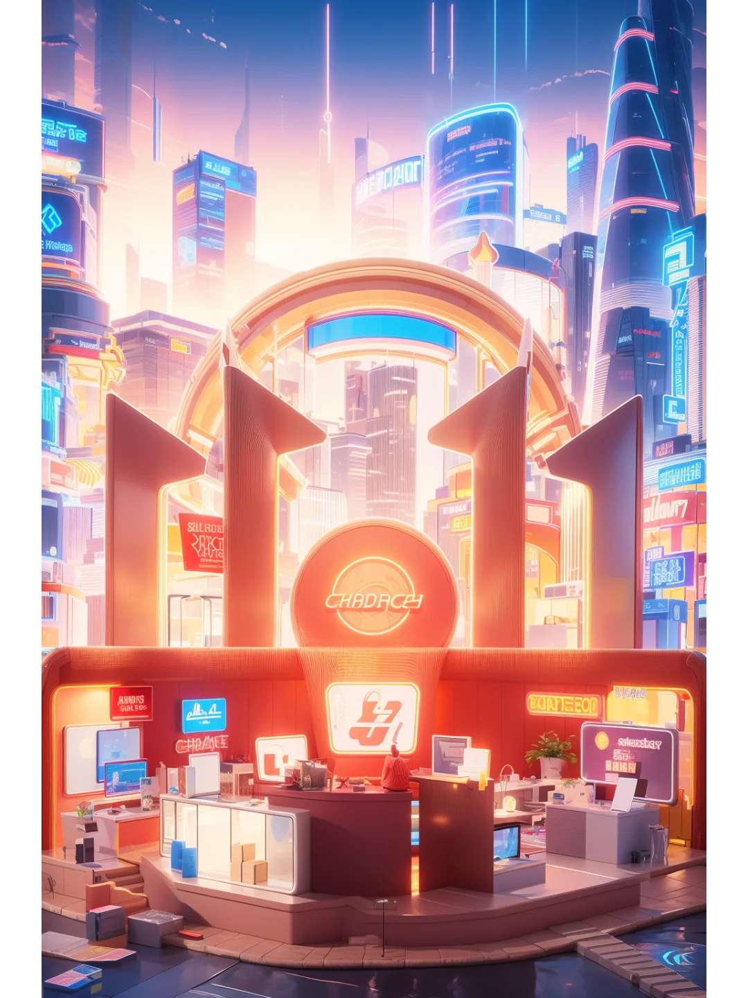 AIGC丨大促展台